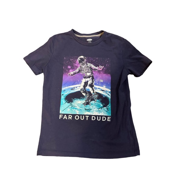 Boys - Old Navy - Large 10-12 - Spaceman Tee Shirt - Picture 1 of 1